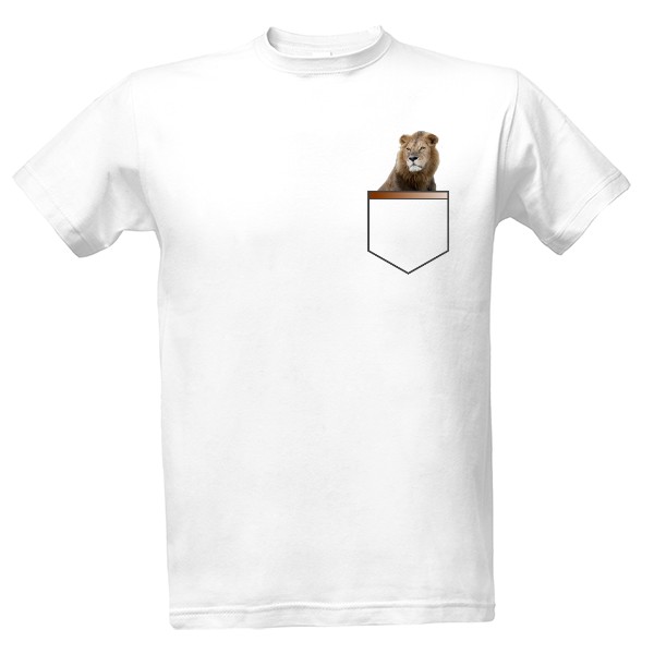 Tričko s potiskem Lev v kapse